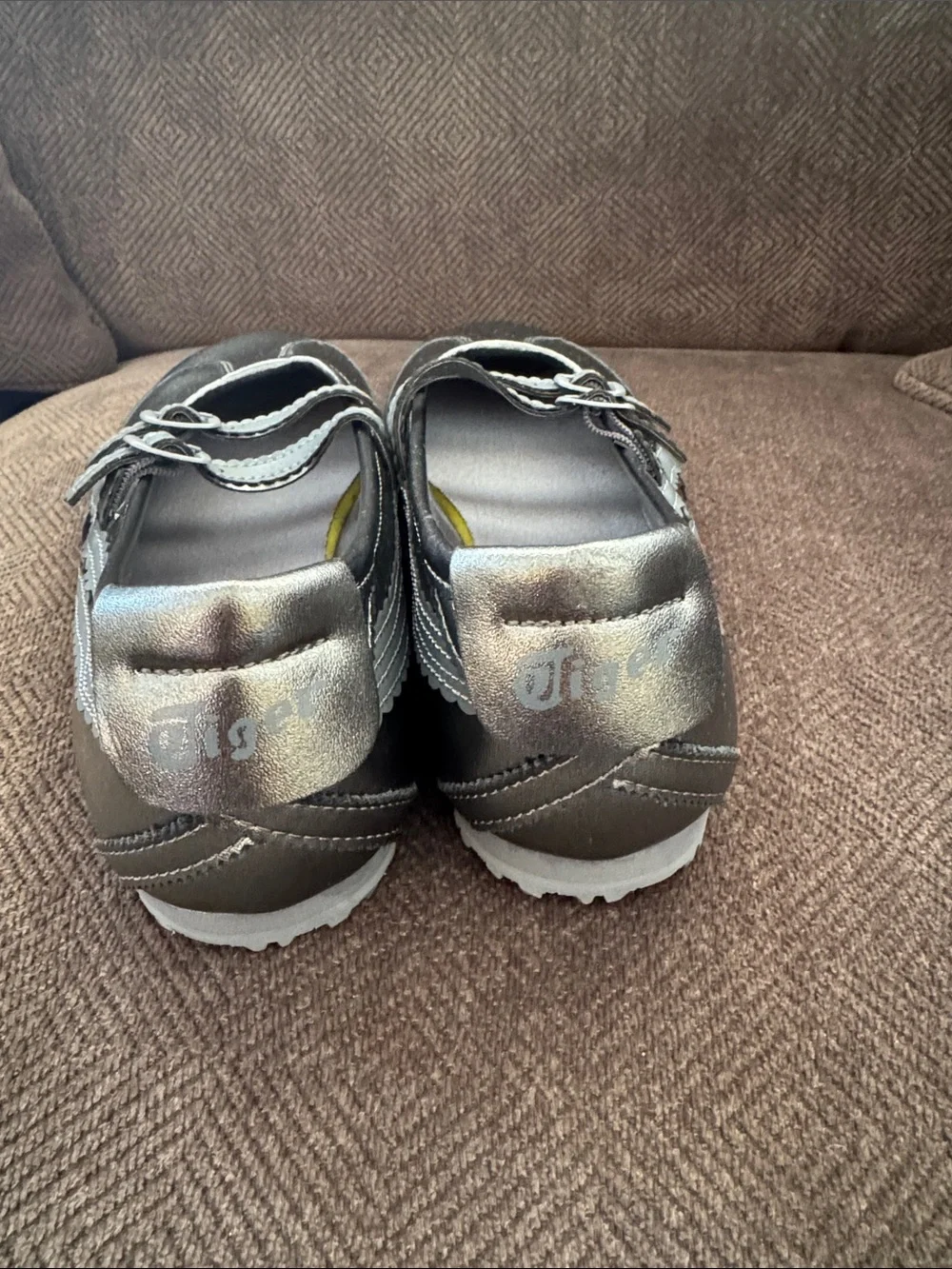 Onitsuka Tiger by Asics Metallic Silver Mary Jane Sneakers